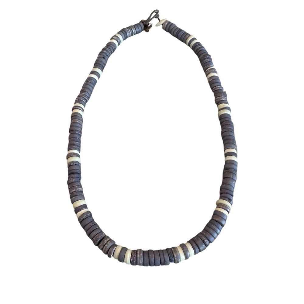 52N Chic‎ Blue and Cream Beaded Necklace